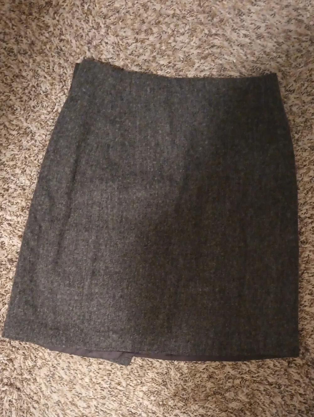 Classic Gray Wool A-Line Skirt Fully Lined Size 8